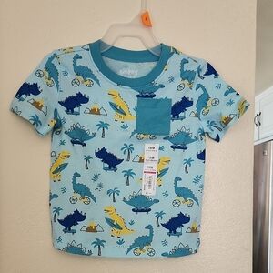 Jumping Beans Light Blue Dinosaur Adventure Tee